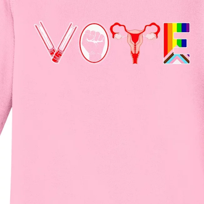 Funny Vote Like Ruth Sent You Gavel Feminists Lgbt Pride Baby Long Sleeve Bodysuit