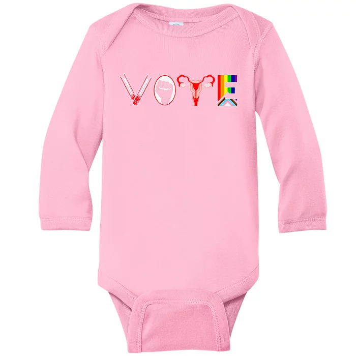 Funny Vote Like Ruth Sent You Gavel Feminists Lgbt Pride Baby Long Sleeve Bodysuit