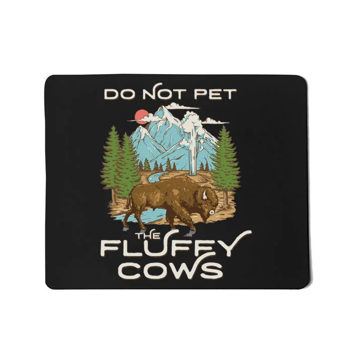 Funny Vintage Look Yellowstone National Park Bison Lover Mousepad