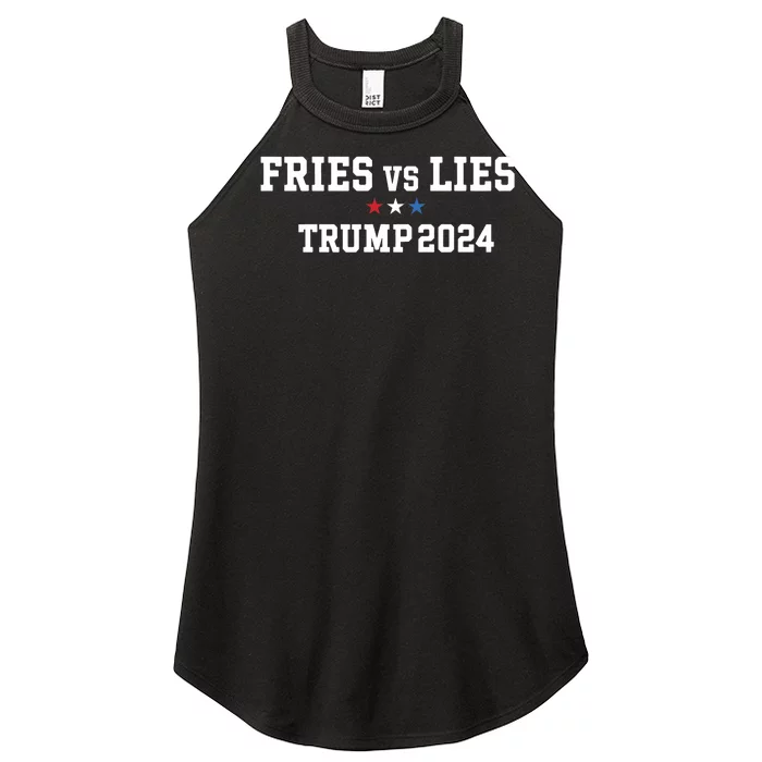 Fries Vs Lies Trump 2024 French Fries Trump Vance 2024 Women’s Perfect Tri Rocker Tank