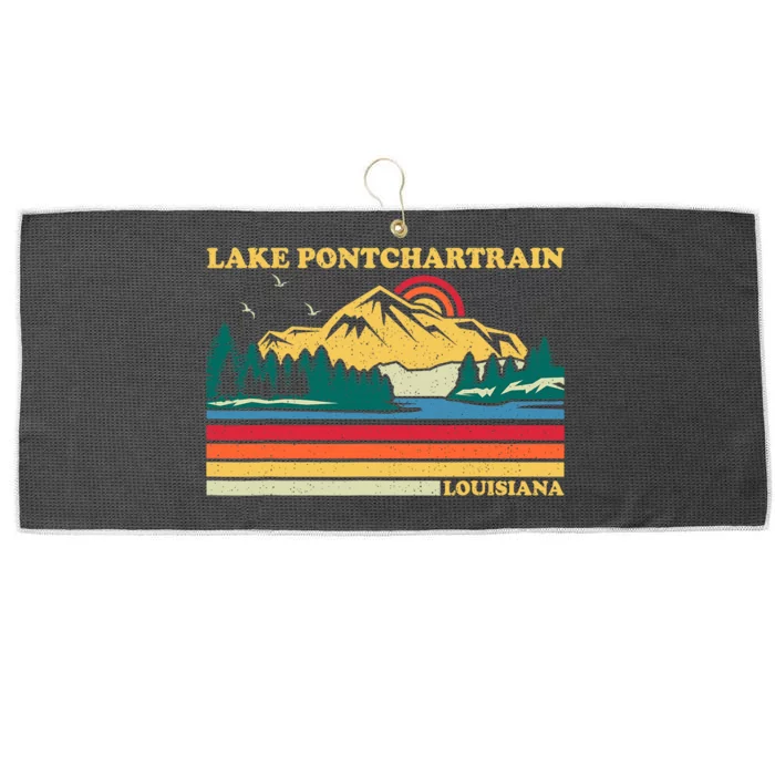 Family Vacation Louisiana Pontchartrain Lake Large Microfiber Waffle Golf Towel