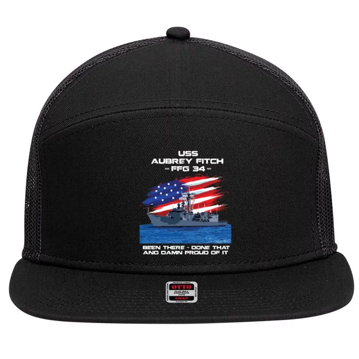 Flag Veteran Long Sleeve 7 Panel Mesh Trucker Snapback Hat