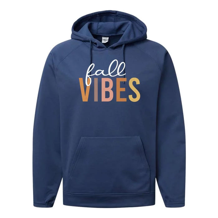 Fall Vibes Love Autumn Season Performance Fleece Hoodie