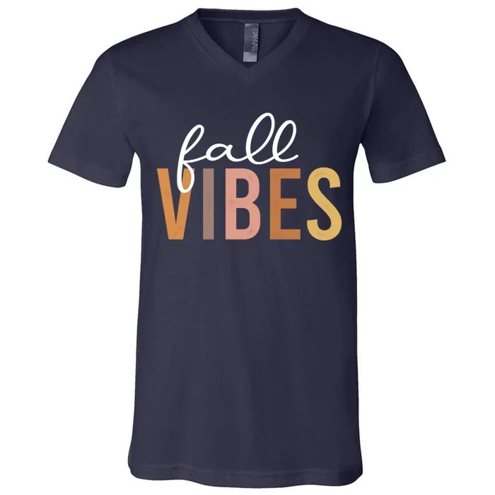 Fall Vibes Love Autumn Season V-Neck T-Shirt