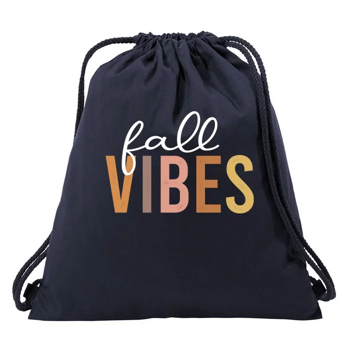 Fall Vibes Love Autumn Season Drawstring Bag