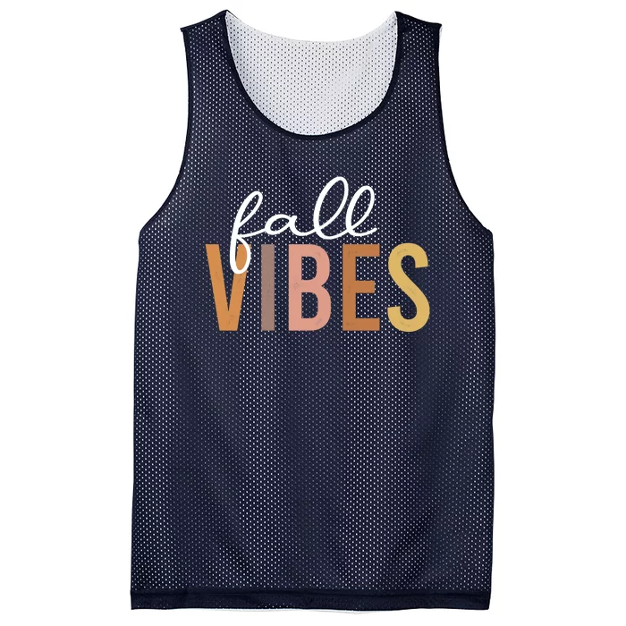 Fall Vibes Love Autumn Season Mesh Reversible Basketball Jersey Tank