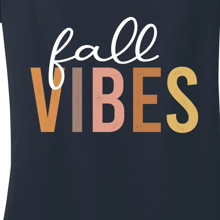 Fall Vibes Love Autumn Season Women's V-Neck T-Shirt