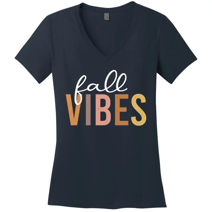 Fall Vibes Love Autumn Season Women's V-Neck T-Shirt