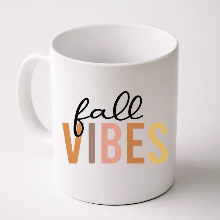 Fall Vibes Love Autumn Season Front & Back Coffee Mug