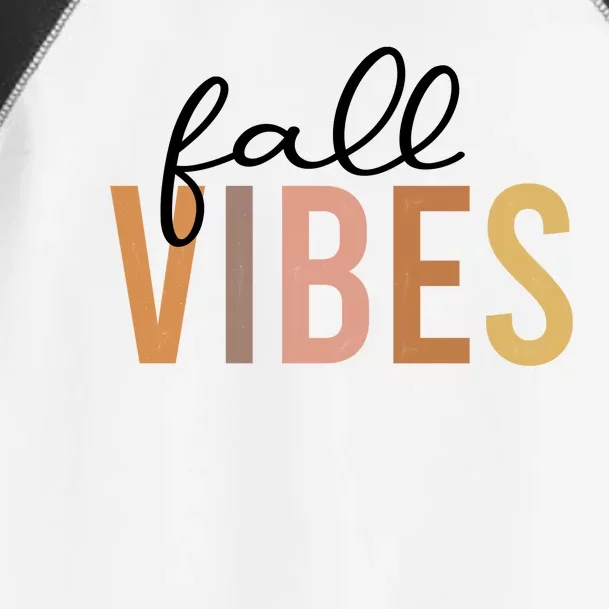 Fall Vibes Love Autumn Season Toddler Fine Jersey T-Shirt