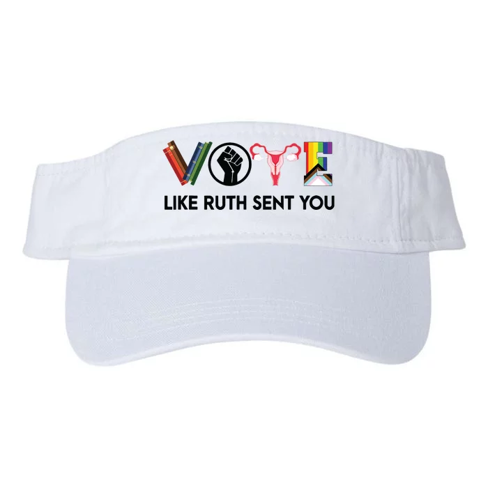 Funny Vote Like Ruth Sent You Gavel Feminists Lgbt Pride Valucap Bio-Washed Visor