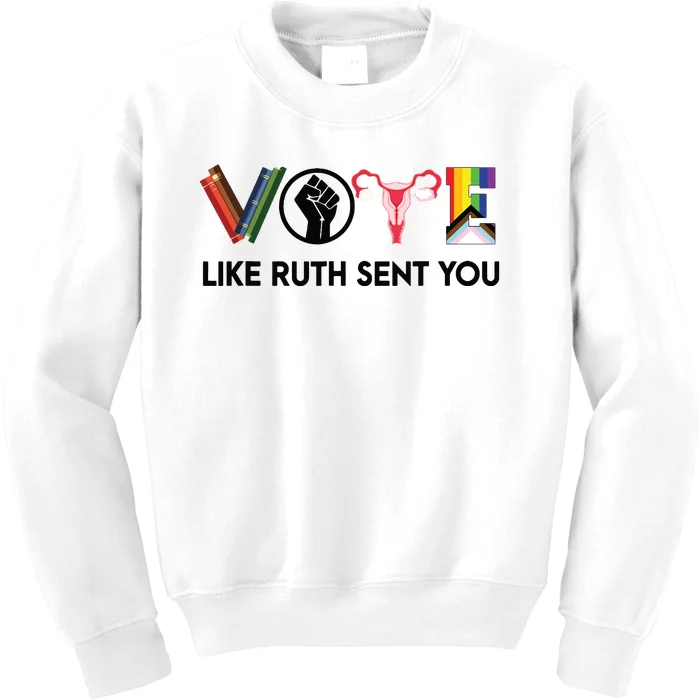 Funny Vote Like Ruth Sent You Gavel Feminists Lgbt Pride Kids Sweatshirt