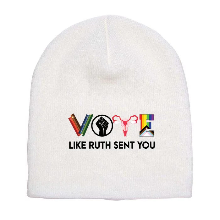 Funny Vote Like Ruth Sent You Gavel Feminists Lgbt Pride Short Acrylic Beanie