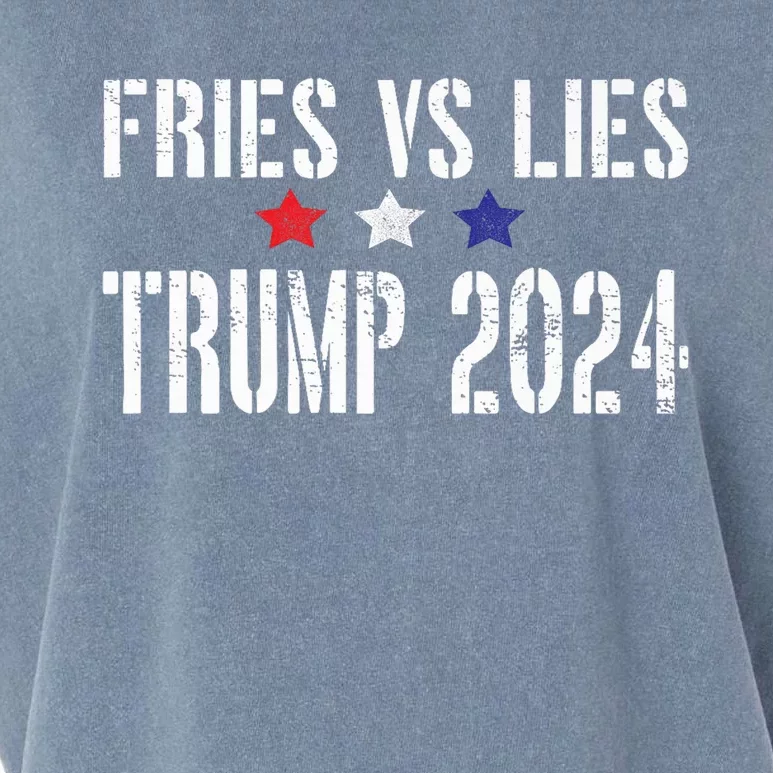 Fries Vs Lies Trump 2024 Trump 2024 Fries Vs Lies Garment-Dyed Women's Muscle Tee