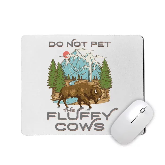 Funny Vintage Look Yellowstone National Park Bison Lover Mousepad