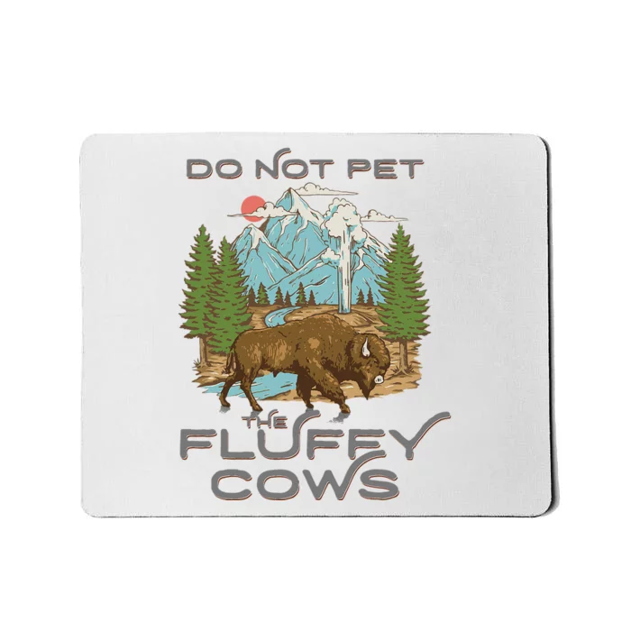 Funny Vintage Look Yellowstone National Park Bison Lover Mousepad