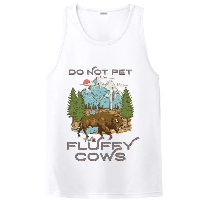 Funny Vintage Look Yellowstone National Park Bison Lover Performance Tank