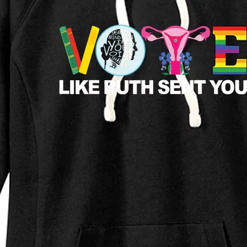 Funny Vote Like Ruth Sent You Uterus Feminists Lgbt Women's Fleece Hoodie