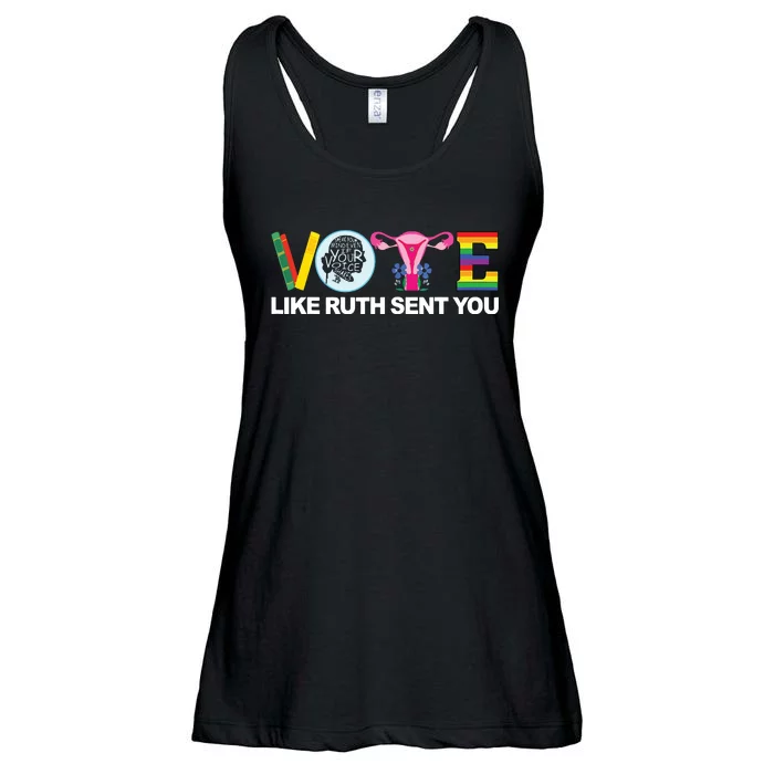 Funny Vote Like Ruth Sent You Uterus Feminists Lgbt Ladies Essential Flowy Tank