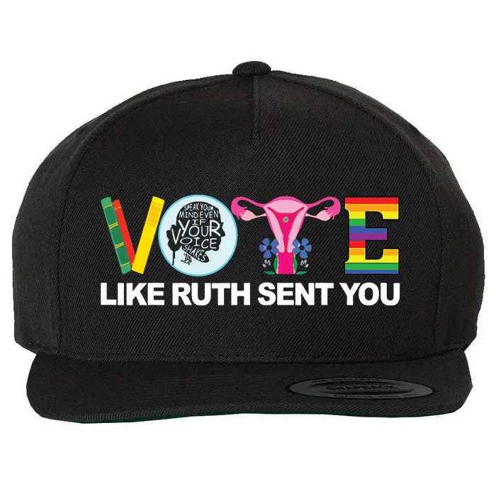 Funny Vote Like Ruth Sent You Uterus Feminists Lgbt Wool Snapback Cap