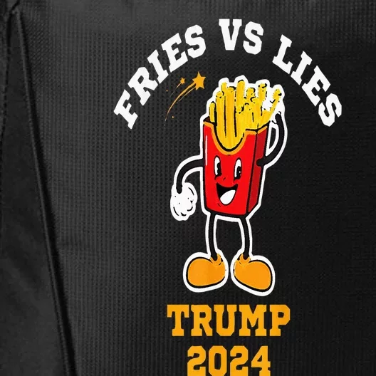 Fries Vs Lies Trump 2024 French Fries Lovers City Backpack