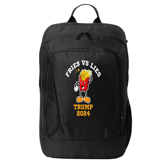 Fries Vs Lies Trump 2024 French Fries Lovers City Backpack