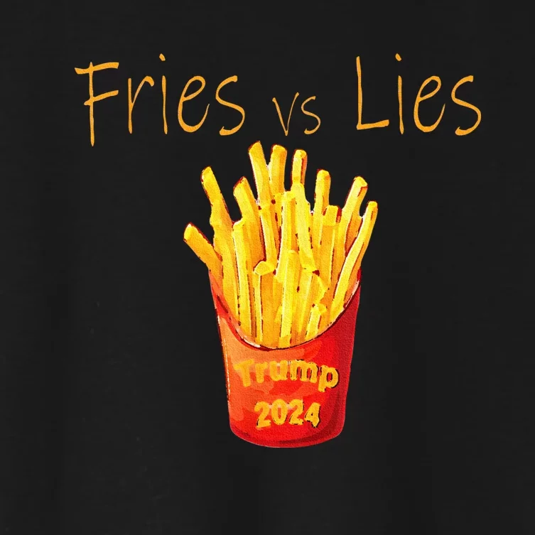 Fries Vs Lies Trump 2024 Women's Crop Top Tee