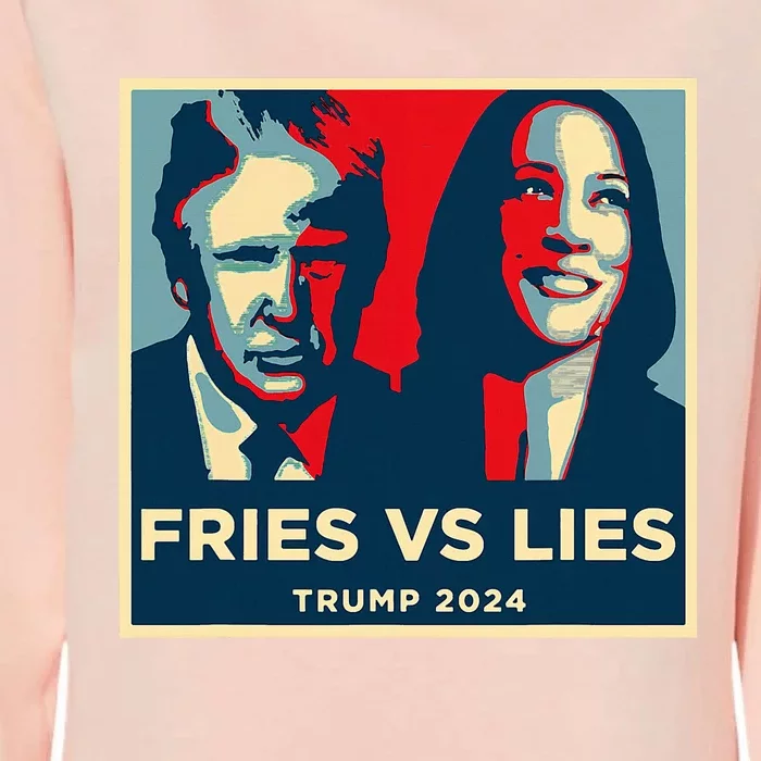 Fries Vs Lies Trump 2024 French Fries Trump Vance Womens California Wash Sweatshirt