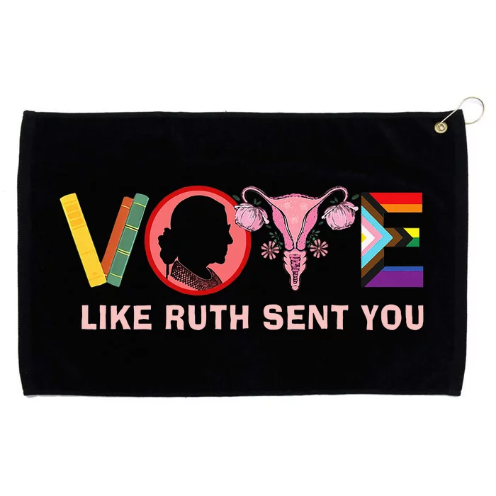 Funny Vote Like Ruth Sent You Uterus Feminist Lgbt Grommeted Golf Towel