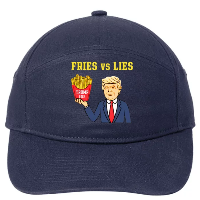 Fries Vs Lies Trump 2024 Fries Vs Lies 7-Panel Snapback Hat