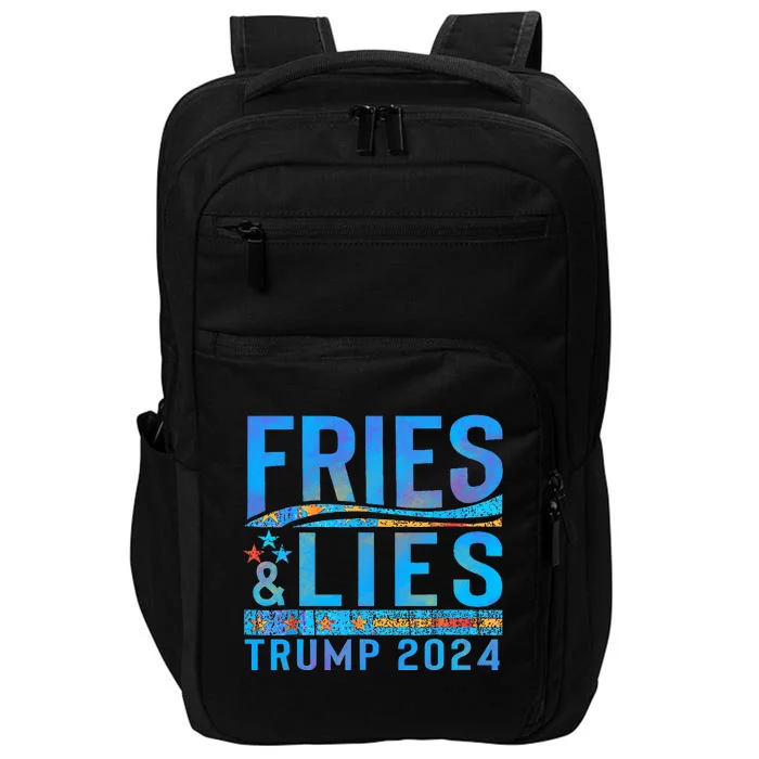 Fries Vs Lies Trump 2024 French Fries Trump Vance 2024 Impact Tech Backpack