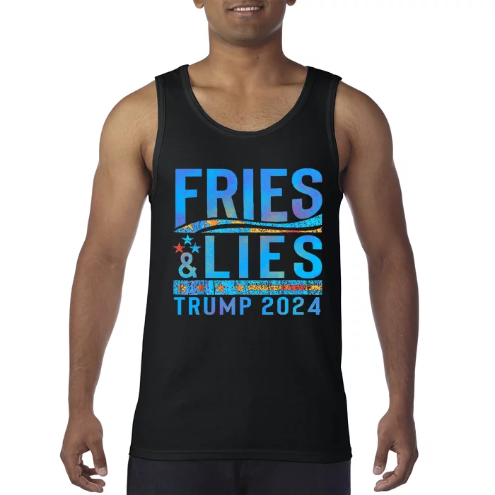 Fries Vs Lies Trump 2024 French Fries Trump Vance 2024 Tank Top