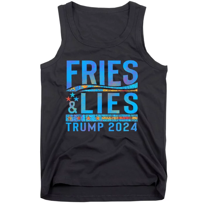 Fries Vs Lies Trump 2024 French Fries Trump Vance 2024 Tank Top