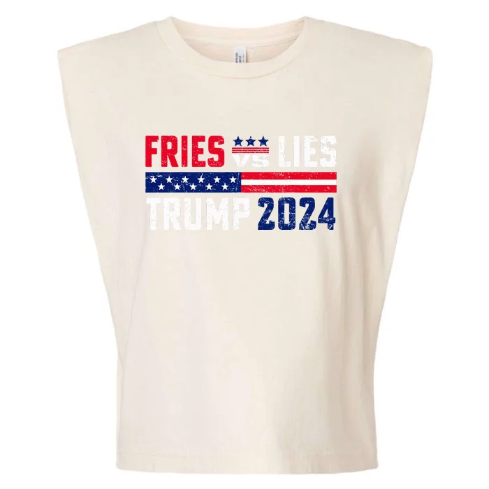 Fries Vs Lies Trump 2024 French Fries Garment-Dyed Women's Muscle Tee