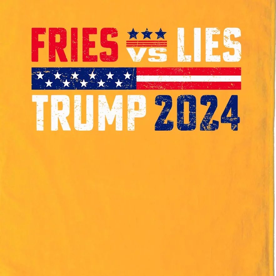 Fries Vs Lies Trump 2024 French Fries Platinum Collection Golf Towel