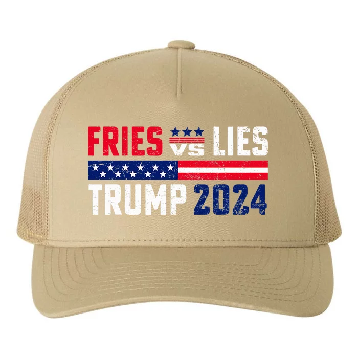 Fries Vs Lies Trump 2024 French Fries Yupoong Adult 5-Panel Trucker Hat