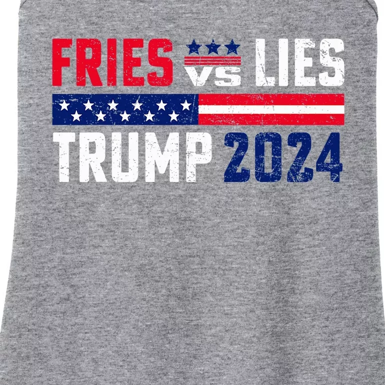 Fries Vs Lies Trump 2024 French Fries Ladies Essential Tank