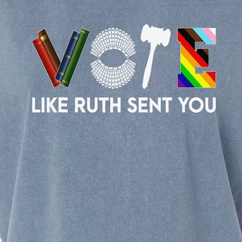 Funny Vote Like Ruth Sent You Gavel Feminists Lgbt Pride Garment-Dyed Women's Muscle Tee