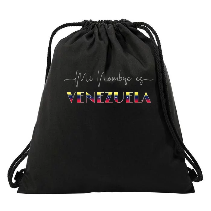 Franela Venezuela Libre Mi Nombre Es Venezuela Venezuelan Drawstring Bag