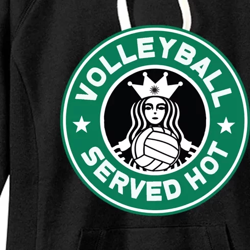 Funny Volleyball Logo Design Great For Women's Fleece Hoodie