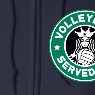 Funny Volleyball Logo Design Great For Full Zip Hoodie