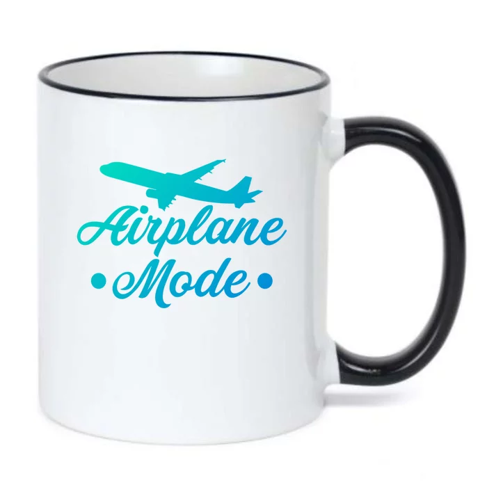 Funny Vacation Lovers Airplane Mode Going On Vacation Cute Gift Black Color Changing Mug