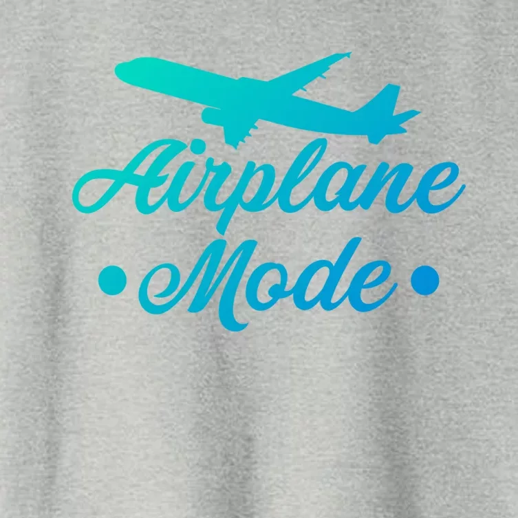 Funny Vacation Lovers Airplane Mode Going On Vacation Cute Gift Women's Crop Top Tee