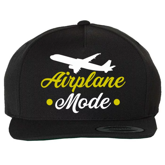 Funny Vacation Lovers Airplane Mode Going On Vacation Gift Wool Snapback Cap