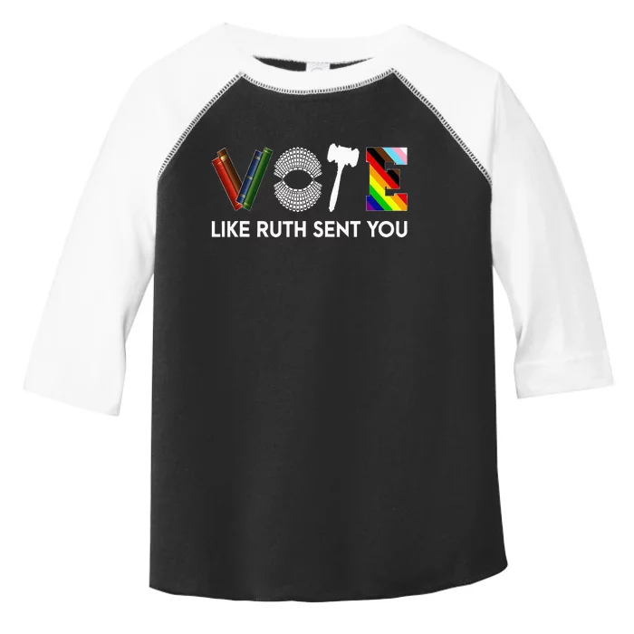 Funny Vote Like Ruth Sent You Gavel Feminists Lgbt Pride Toddler Fine Jersey T-Shirt