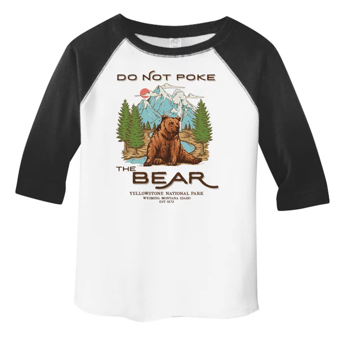 Funny Vintage Look Yellowstone National Park Grizzly Lover Toddler Fine Jersey T-Shirt