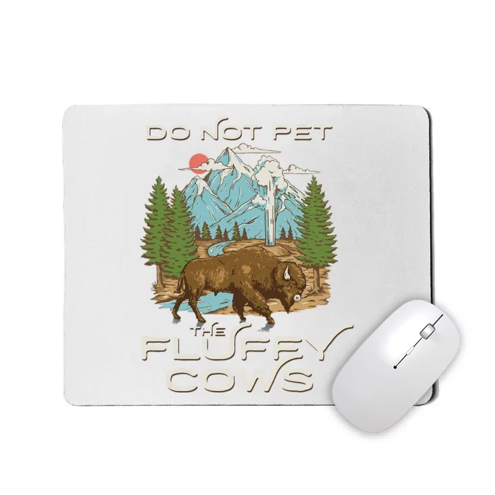 Funny Vintage Look Yellowstone National Park Bison Lover Mousepad