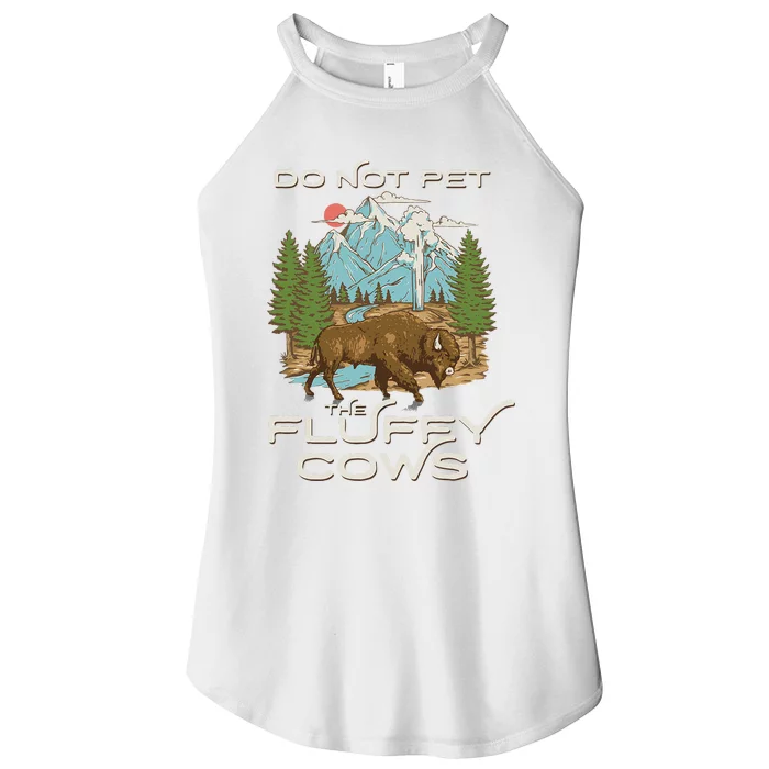 Funny Vintage Look Yellowstone National Park Bison Lover Women’s Perfect Tri Rocker Tank