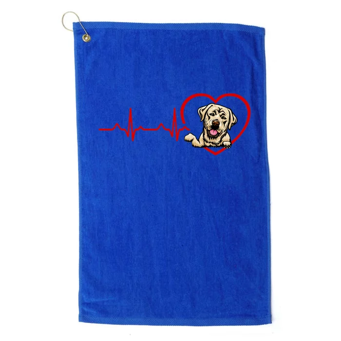 Funny Valentines Labrador Retriever Heart Dog Lovers Gift Platinum Collection Golf Towel