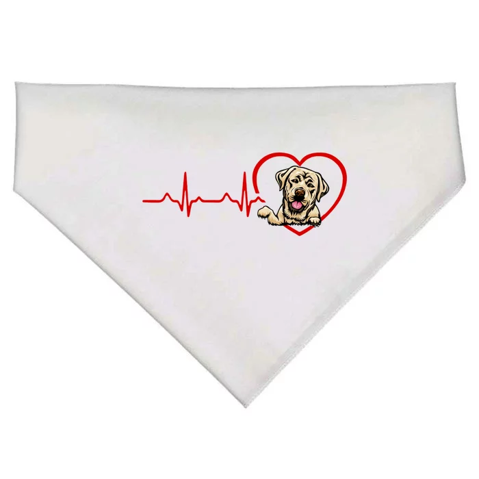 Funny Valentines Labrador Retriever Heart Dog Lovers Gift USA-Made Doggie Bandana